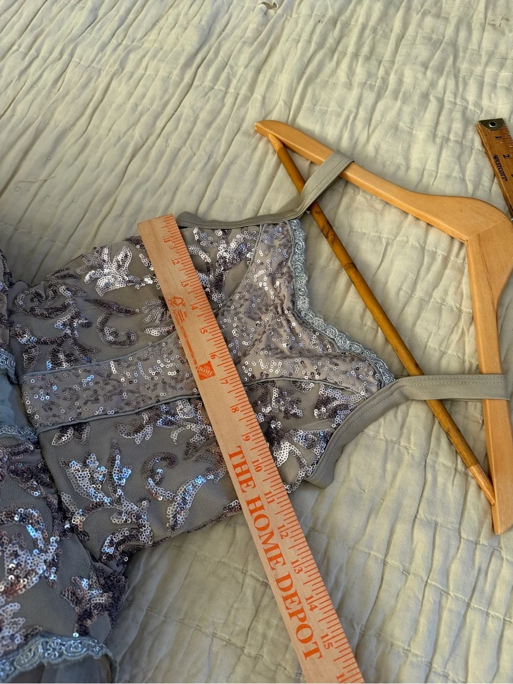 Weissman Dusty Blush Ballet Tutu with Silver Sequin Embroidery